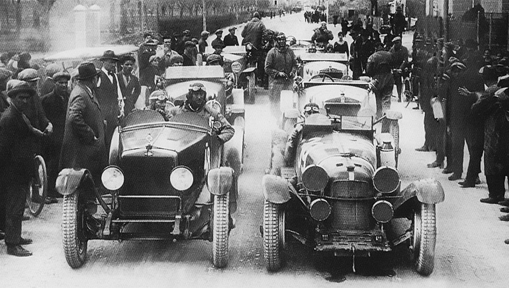 Mille Miglia: La salida en 1928, con los coches aún limpios (y enteros)
