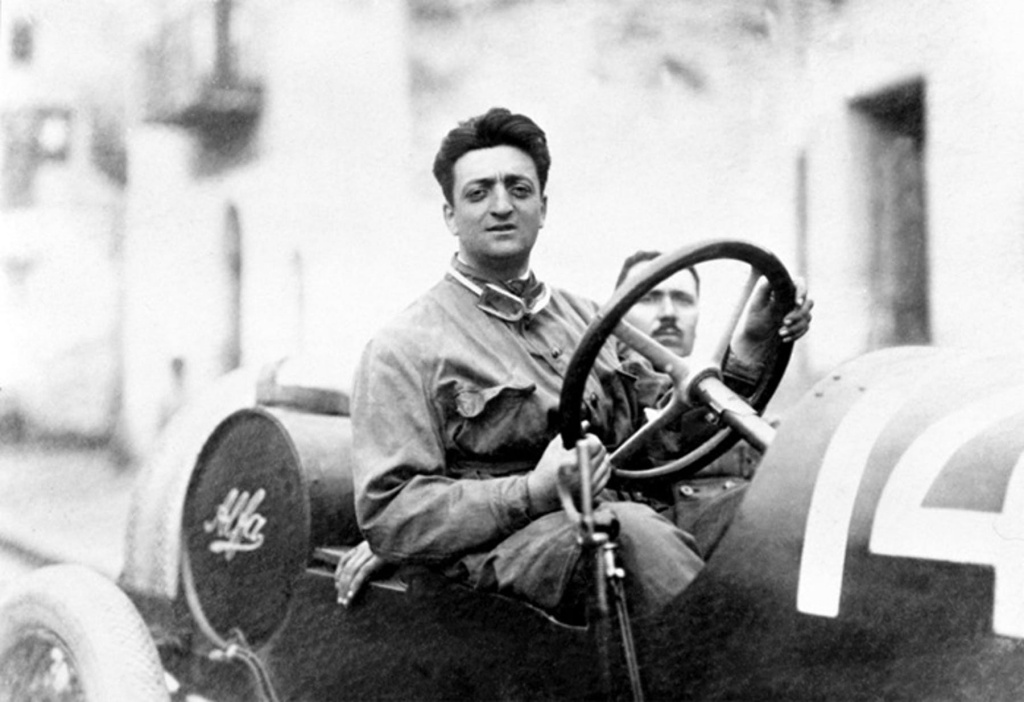 Ferrari en sus primeros tiempos como piloto de Alfa Romeo