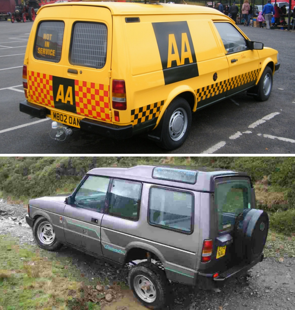 Austin Maestro Van & Land Rover Discovery