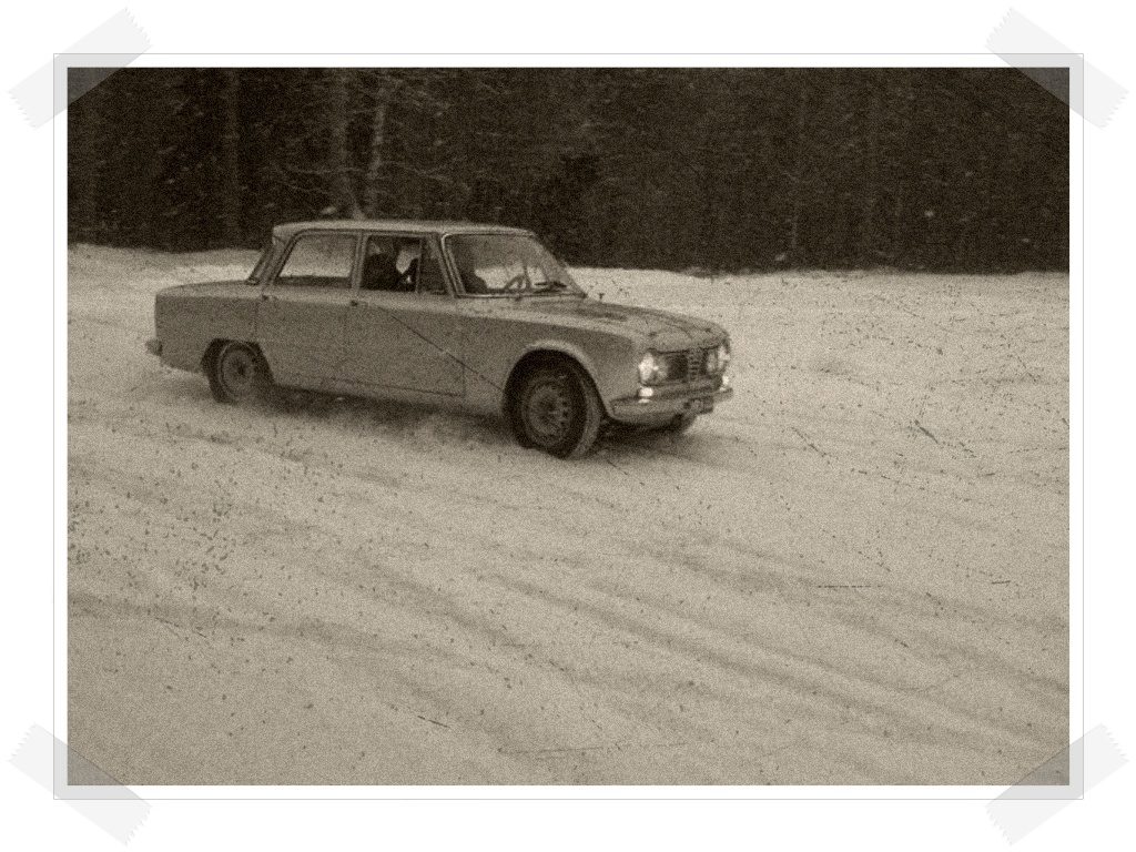 Las tres hermanas - Alfa Romeo Giulia nieve