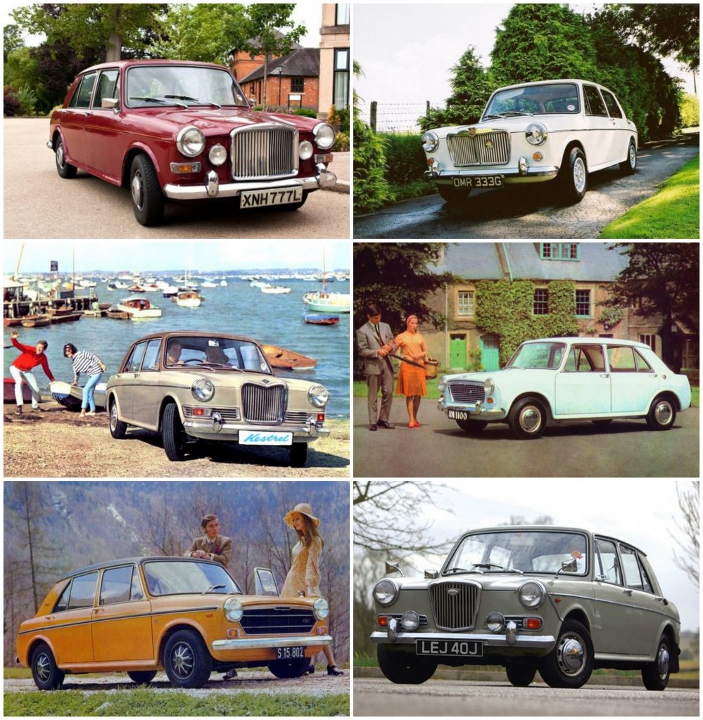 Badge engineering: Vanden Plas Princess, MG 1100, Riley Kestrel, Austin 1100, Morris 1300 GT y Wolseley 1100