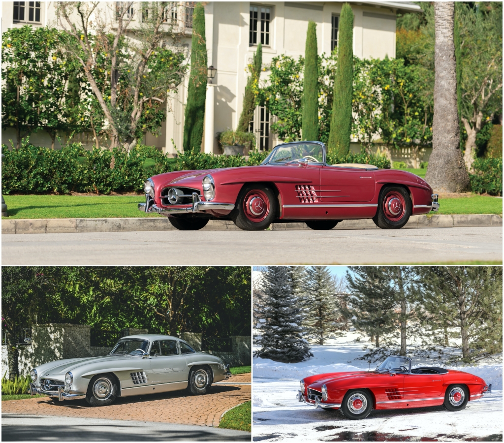 Mercedes Benz 300 SL Roadster (1957), Coupé (1955) y Roadster (1958) | RM Sotheby's / Gooding & Company