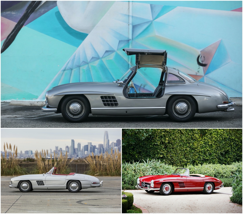 Mercedes-Benz 300 SL Coupé (1955), Roadster (1957) y Roadster (1961) | Gooding & Company / Bonhams