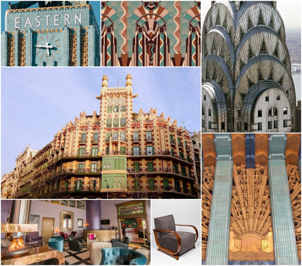 Esta imágenes Art Déco incluyen la "casa China" de Barcelona y el edificio Chrysler de Nueva York