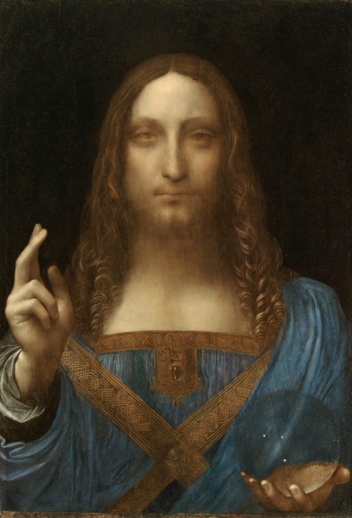 “Salvator Mundi” de Leonardo da Vinci (1500 aprox.) vendido por Christie’s en New York el 15.11.2017 por 450,3 M$ (469.7 M$)