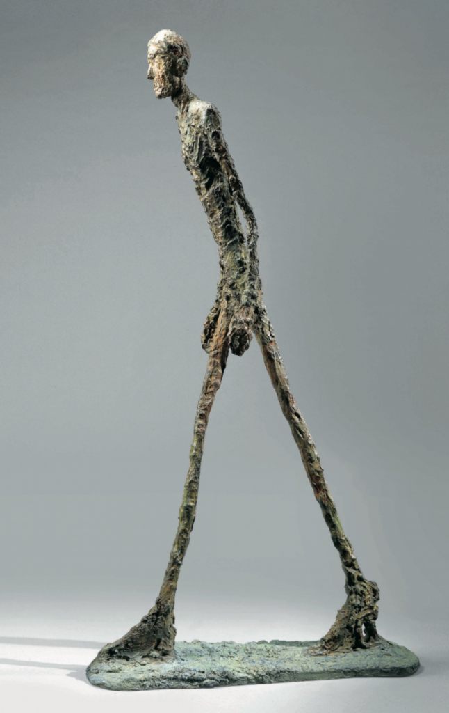 “El hombre que camina” de Alberto Giacometti (1961) vendido por Sotheby’s en Londres el 3.2.2010 por 104,3 M$ (122,3 M$)