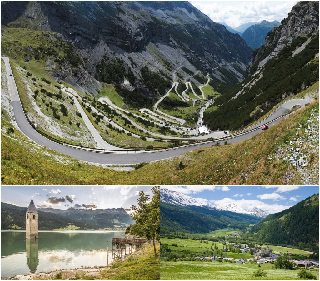 Mejores rutas en coche Europa El puerto del Stelvio, el puerto de Resia y el Biosfera Val Müstair | valvenosta.net & htr.ch