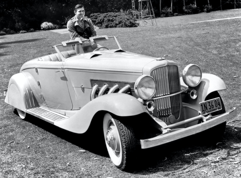Stars & Cars 3 Clark gable con su Duesenberg Model JN en 1935