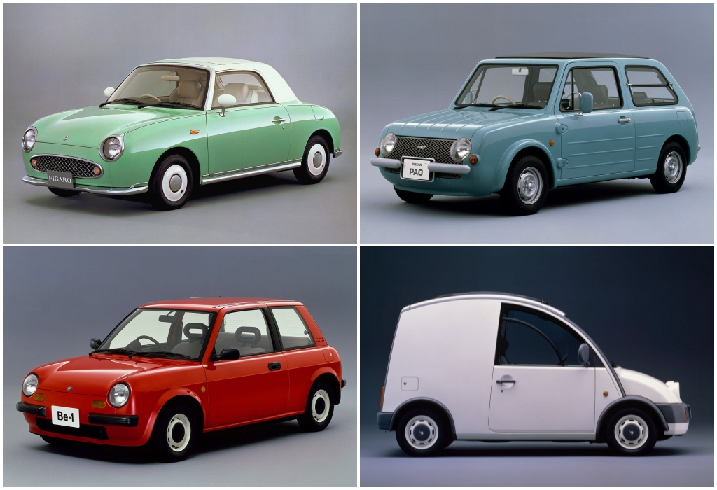 Coches retro: Nissan Be-1, S-Cargo, Pao y Figaro