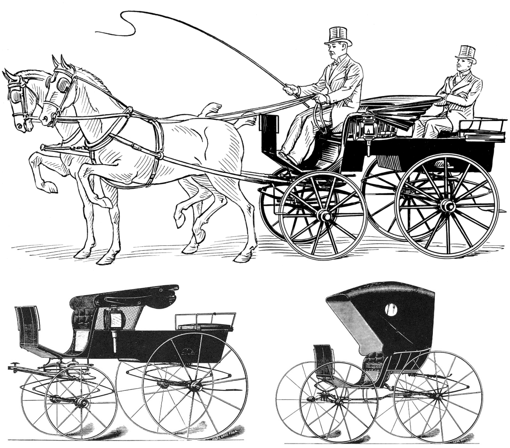 De arriba a abajo: un Phaeton, un Gentleman Phaeton y un Physician Phaeton