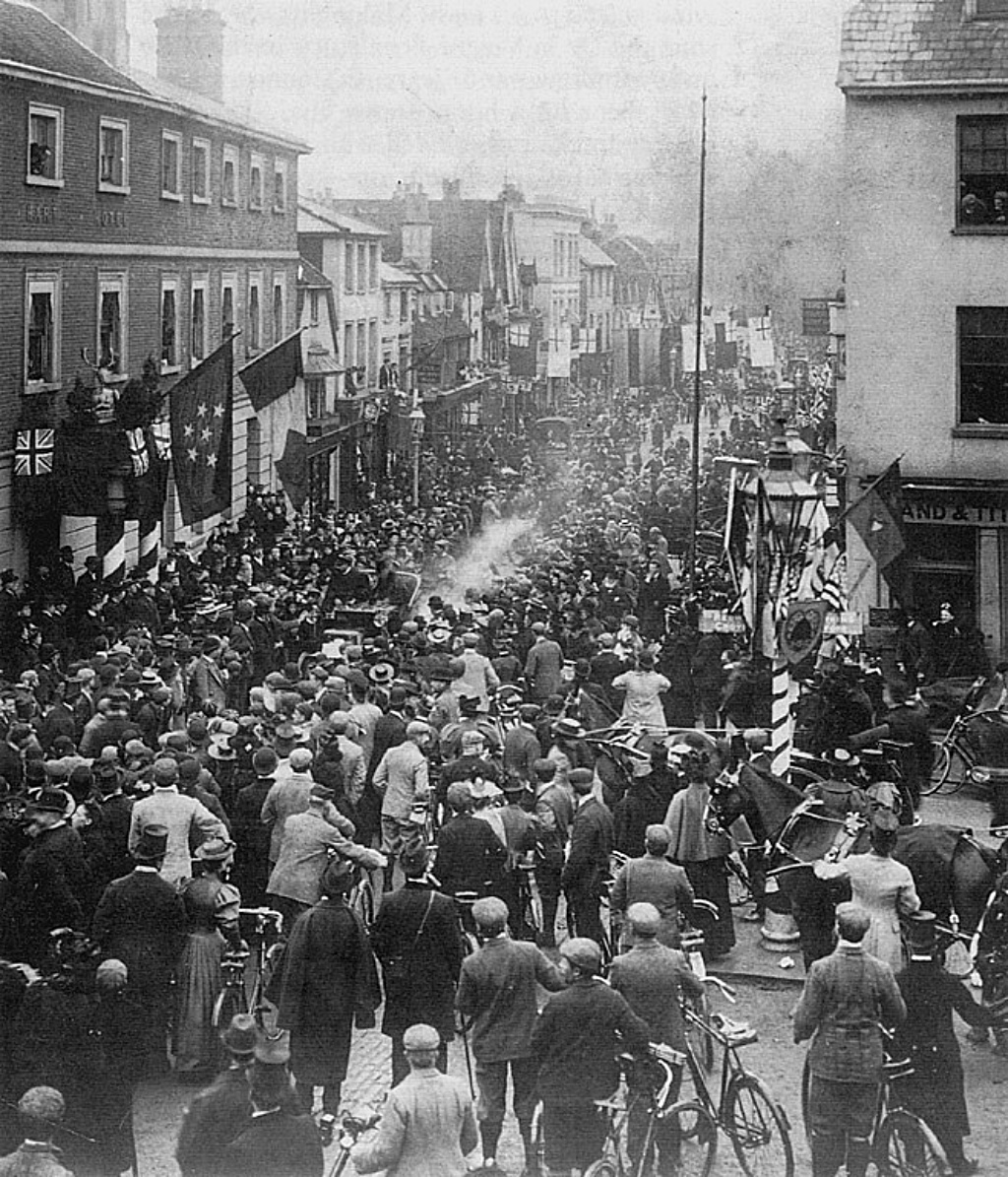 Primeras carreras de coches: Imagen de la London to Brighton Emancipation Run de 1896